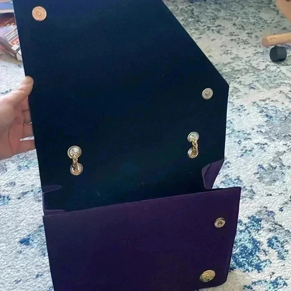 Becawax handmade patchwork Nigerian gold, chain shoulder purse NWT - Picture 8 of 10